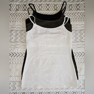 Express Slim Fit White, Green & Black Bra Cami Tank Top Sz M